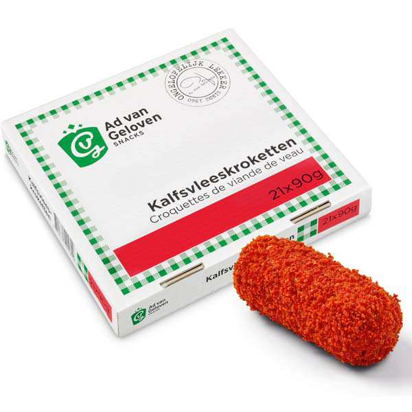 Kalfskroket 21x90 g (congelado) - Ad van Geloven