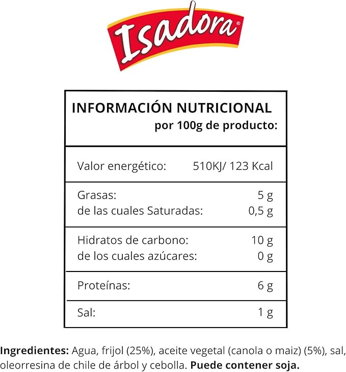 Frijoles Peruanos Refritos 430 g - Isadora - Imagen 2