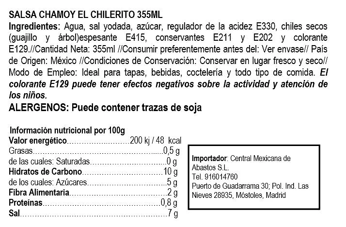 Salsa Chamoy 355ml Chilerito - Imagen 2
