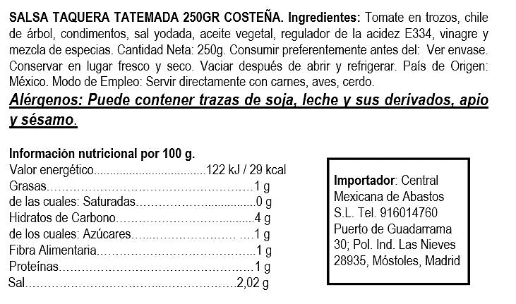 Salsa Roja Taquera 250 g - La Costeña - Imagen 2