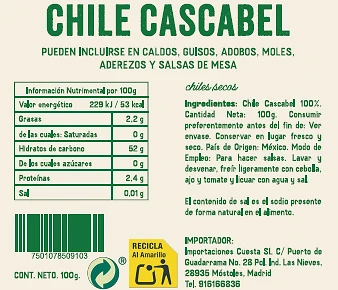 Chile Seco Cascabel 100 g - El Sarape - Imagen 2