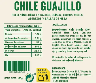 Chiles Secos Guajillo 100 g - El Sarape - Imagen 2
