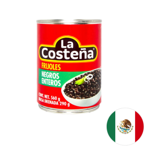 Frijoles Negros Enteros 560 g - La Costeña.