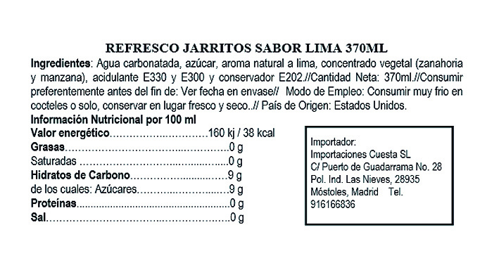 Refresco sabor Lima - Jarritos - Imagen 2
