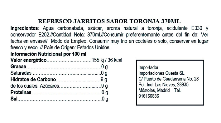 Refresco sabor Toronja / Pomelo - Jarritos - Imagen 2