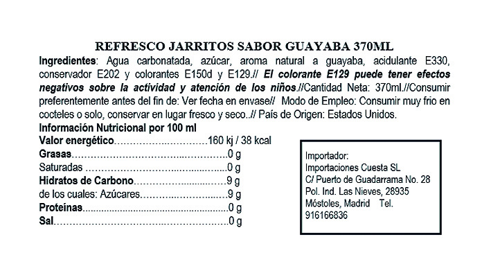 Refresco sabor Guayaba - Jarritos - Imagen 2