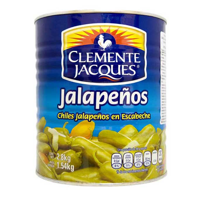 Chiles Jalapeños Enteros 2,8Kg - Clemente Jacques.
