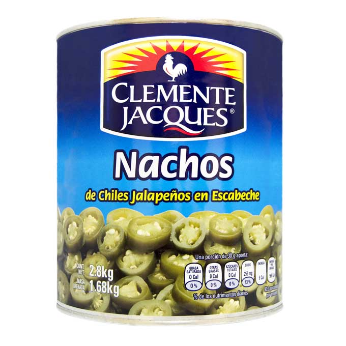 Chiles Jalapeños Nachos 2,8 Kg - Clemente Jacques.