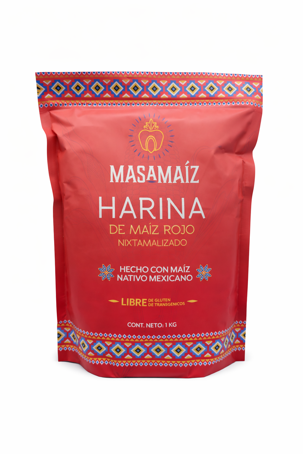 Harina Nixtamalizada Roja 1kg - MasaMaíz