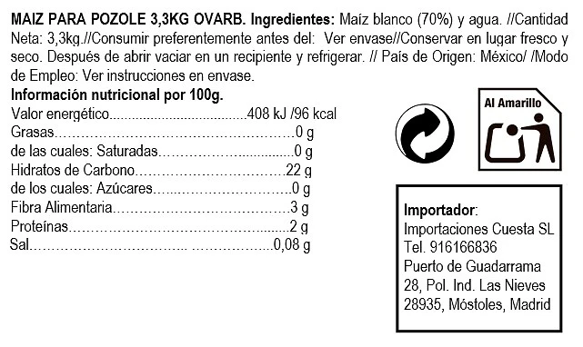 Maíz Pozolero 3,3kg - OvarB - Imagen 2