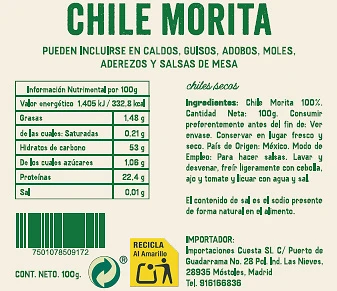 Chile Seco Morita - 100g - Imagen 2