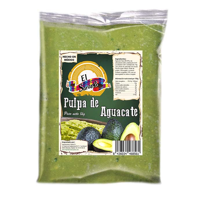 Pulpa de aguacate en bolsa 1 Kg - El Sarape