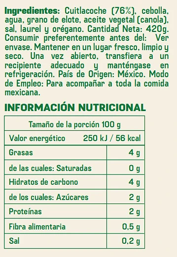 Cuitlacoche 420g - El Sarape - Imagen 2