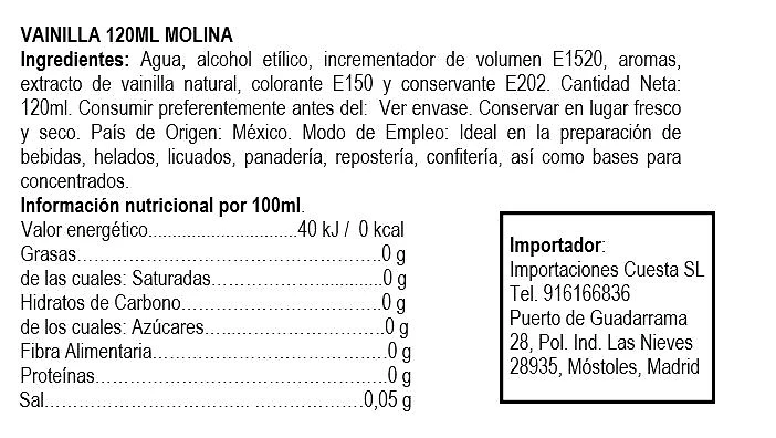 Vainilla Original 120ml - Molina - Imagen 2